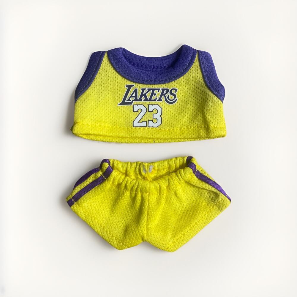 LAKERS No. 23 Basketball Jersey Outfit Sportswear Set for Labubu 7" Doll Clothes